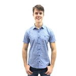 Ficha técnica e caractérísticas do produto Camisa Manga Curta Baumgarten Azul Masculina