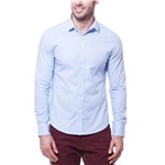 Ficha técnica e caractérísticas do produto Camisa Masculina Manga Longa CM61C03CL770 Calvin Klein - Tamanho G - Azul Claro