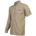 Ficha técnica e caractérísticas do produto Camisa Pesca Trekking Proteção Solar 50+ Caqui Tam EG