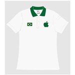 Ficha técnica e caractérísticas do produto Camisa Pólo Apple Gola Feminina - P - Branca