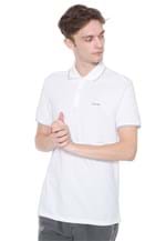 Ficha técnica e caractérísticas do produto Camisa Polo Calvin Klein Reta Branca