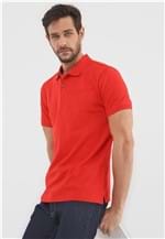 Ficha técnica e caractérísticas do produto Camisa Polo Calvin Klein Reta Logo Vermelha