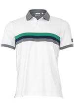 Ficha técnica e caractérísticas do produto Camisa Polo Calvin Klein Reta Recortes Off-White
