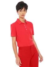 Ficha técnica e caractérísticas do produto Camisa Polo Carmim Reta Logo Vermelha