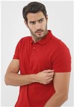 Ficha técnica e caractérísticas do produto Camisa Polo Dudalina Reta Logo Vermelha