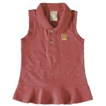 Ficha técnica e caractérísticas do produto Camisa Polo Feminina Colorittá - 10 - Rosa