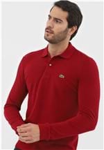 Ficha técnica e caractérísticas do produto Camisa Polo Lacoste Reta Logo Vermelha