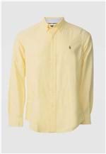Ficha técnica e caractérísticas do produto Camisa Polo Ralph Lauren Reta Logo Amarela - Kanui