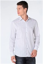 Ficha técnica e caractérísticas do produto Camisa Slim Aramis Xadrez Branco Tam. M