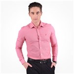 Ficha técnica e caractérísticas do produto Camisa Social Estampada Masculina - Slim