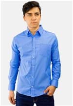 Ficha técnica e caractérísticas do produto Camisa Social Victor Deniro Azul Dot - Kanui