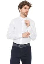 Ficha técnica e caractérísticas do produto Camisa Tommy Hilfiger Reta Tonal Branca