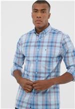 Ficha técnica e caractérísticas do produto Camisa Tommy Hilfiger Reta Xadrez Azul - Azul - Masculino - AlgodÃ£o - Dafiti