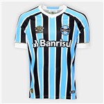 Ficha técnica e caractérísticas do produto Camisa Umbro Grêmio I 2018 Sem Número Tricolor Torcedor Masculina P