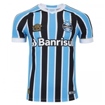 Ficha técnica e caractérísticas do produto Camisa Umbro Masculina Grêmio Oficial 1 2018 (FAN PAT S/N)