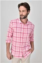 Ficha técnica e caractérísticas do produto Camisa Xadrez Rosa