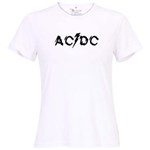 Ficha técnica e caractérísticas do produto Camiseta AC/DC Estampa - Feminina - GG - Branca