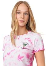 Ficha técnica e caractérísticas do produto Camiseta Aeropostale Tie Dye Branca/Rosa