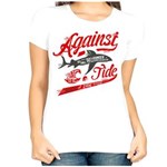 Ficha técnica e caractérísticas do produto Camiseta Against Feminina Manga Curta - P - Branco