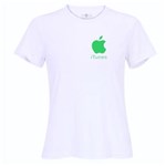 Ficha técnica e caractérísticas do produto Camiseta Apple ITunes Feminina - P - Branca