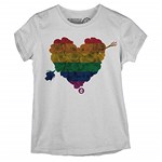 Ficha técnica e caractérísticas do produto Camiseta Baby Look Heart - M Cinza