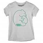 Ficha técnica e caractérísticas do produto Camiseta Baby Look Mãe Urso - P Cinza