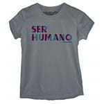 Ficha técnica e caractérísticas do produto Camiseta Baby Look Ser Humano - GG Cinza