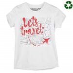 Ficha técnica e caractérísticas do produto Camiseta Baby Look Pet Let's Travel - G BRANCO