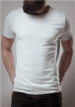 Ficha técnica e caractérísticas do produto Camiseta Basica Algodão Lisa Branca