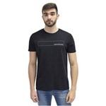 Ficha técnica e caractérísticas do produto Camiseta Básica Retângulo - Calvin Klein - PRETO - M