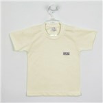 Ficha técnica e caractérísticas do produto Camiseta Bebê Unissex Manga Curta Branca-1