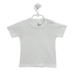 Ficha técnica e caractérísticas do produto Camiseta Bebê Unissex Manga Curta Branca-M