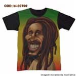 Ficha técnica e caractérísticas do produto Camiseta Bob Marley Caricaturar (Preto, G)