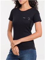 Ficha técnica e caractérísticas do produto Camiseta Bolso Calvin Klein - Preto - PP