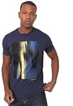 Ficha técnica e caractérísticas do produto Camiseta Calvin Klein Estampada Azul-marinho - Azul Marinho - Masculino - AlgodÃ£o - Dafiti