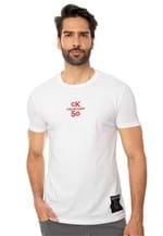 Ficha técnica e caractérísticas do produto Camiseta Calvin Klein Jeans 50/50 Logo Branca