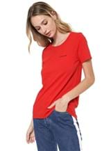 Ficha técnica e caractérísticas do produto Camiseta Calvin Klein Jeans Logo Vermelha