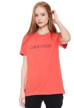 Ficha técnica e caractérísticas do produto Camiseta Calvin Klein Logo Laranja