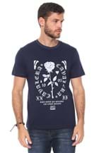 Ficha técnica e caractérísticas do produto Camiseta Cavalera Estampada Azul-marinho