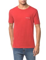 Ficha técnica e caractérísticas do produto Camiseta Ckj Mc Logo Peito - Vermelho - GGG