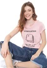 Ficha técnica e caractérísticas do produto Camiseta Coca-Cola Jeans Generation Rosa