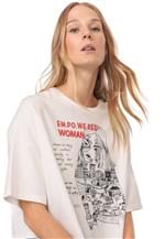 Ficha técnica e caractérísticas do produto Camiseta Colcci Empowered Woman Off-White