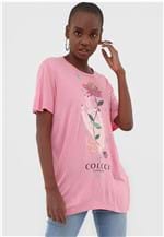 Ficha técnica e caractérísticas do produto Camiseta Colcci Estampada Rosa - Kanui