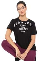 Ficha técnica e caractérísticas do produto Camiseta Colcci Fitness Lettering Preta