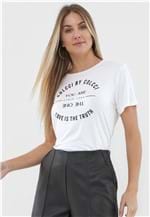 Ficha técnica e caractérísticas do produto Camiseta Colcci Lettering Off-White - Off White - Feminino - Viscose - Dafiti