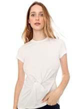 Ficha técnica e caractérísticas do produto Camiseta Colcci Lisa Off-White - Off White - Feminino - Viscose - Dafiti