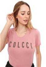 Ficha técnica e caractérísticas do produto Camiseta Colcci Logo Rosa