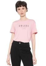 Ficha técnica e caractérísticas do produto Camiseta Colcci Love Yourself Rosa