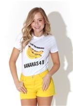 Ficha técnica e caractérísticas do produto Camiseta Con Bordado de Banana L Blanco
