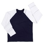 Ficha técnica e caractérísticas do produto Camiseta Cotton Manga Longa Raglan - Azul Marinho - M